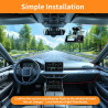 Dashcam Voiture 3 Caméras 1080P, Ángulo Ultraamplio de 170°, Vision Nocturne IR, G-Capteur, 24H Mode Stationnement, VEnregistrem