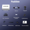 Dashcam Voiture Avant Arriere 4k/1080p,4 Canaux Caméra Embarquée Voiture Avec Carte Sd 64g,Écran Ips 3",24h Mode Parking,Grand A