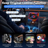 Mini Adaptateur CarPlay sans Fil : 2 en 1 CarPlay et Android Auto Wireless Adapter Connexion Rapide Stable et sans Retard-Dongle