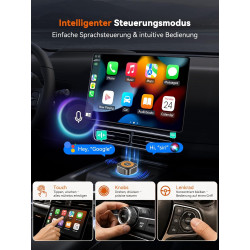 Adaptateur carplay sans fil 4-en-1 pour apple carplay & android auto, airplay & mirrorlink, diffusion d' écran voiture, wifi 5.8