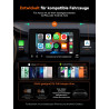 Adaptateur carplay sans fil 4-en-1 pour apple carplay & android auto, airplay & mirrorlink, diffusion d' écran voiture, wifi 5.8