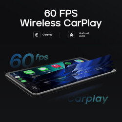 CarpodGo T4 à 60fps Écran Portable sans Fil 8,9" CarPlay Voiture pour Apple Car Play & Android Auto,luminosité de 1 000 nits,Sup