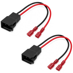 2PCS Adaptateurs de Haut-Parleur de Voiture Adaptateur Autoradio Connecteur DIN Connecteur Fiche pour Haut-Parleur Faisceau de C