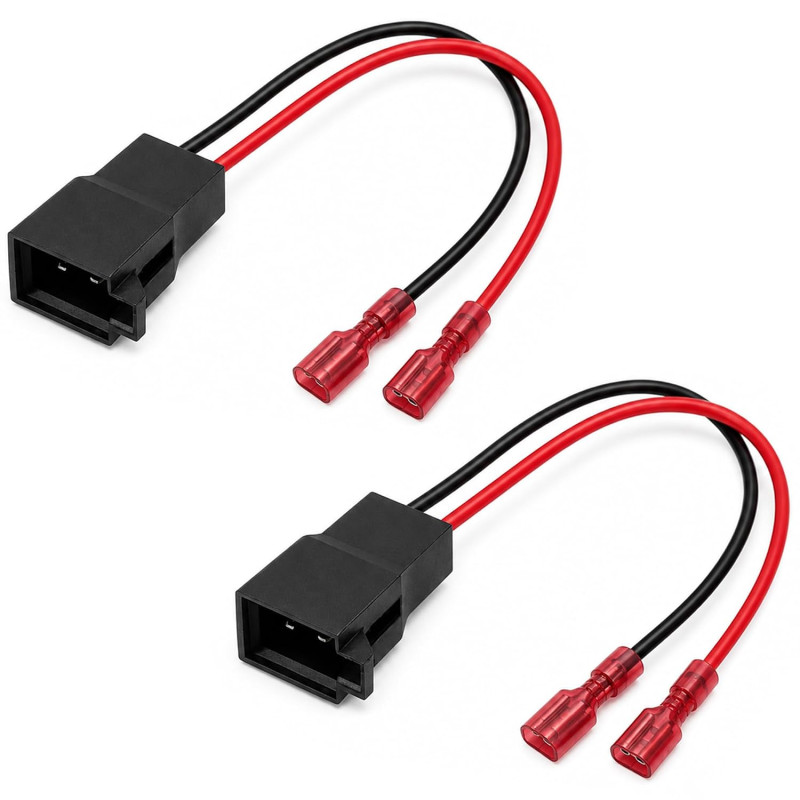 2PCS Adaptateurs de Haut-Parleur de Voiture Adaptateur Autoradio Connecteur DIN Connecteur Fiche pour Haut-Parleur Faisceau de C