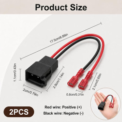 2PCS Adaptateurs de Haut-Parleur de Voiture Adaptateur Autoradio Connecteur DIN Connecteur Fiche pour Haut-Parleur Faisceau de C