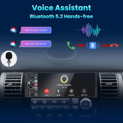 Autoradio 1 din avec écran tactile (6,3") compatible avec apple carplay [wireless] / android auto bleutooth type-c usb (charge r