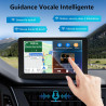 GPS Voiture, GPS Navigation Voiture 7 Pouces avec Cartes de l'europe 2025, Mises à Jour Gratuites, Points D'intérêt et Alerte de