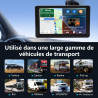 GPS Voiture, GPS Navigation Voiture 7 Pouces avec Cartes de l'europe 2025, Mises à Jour Gratuites, Points D'intérêt et Alerte de