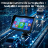 GPS Voiture, GPS Navigation Voiture 7 Pouces avec Cartes de l'europe 2025, Mises à Jour Gratuites, Points D'intérêt et Alerte de