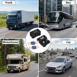 2 Pièces Fusibles Midi 100A et Porte-Fusibles ANS, Fusible Voiture, Haute Tension 12V-58V, Compatible avec Voitures, Camions, Vé