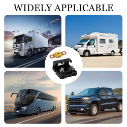 2 Pièces Fusibles Midi 60A et Porte-Fusibles ANS, Fusible Voiture, Haute Tension 12V-58V, Compatible avec Voitures, Camions, Véh