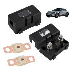 2 Pièces Fusibles Midi 80A et Porte-Fusibles ANS, Fusible Voiture, Haute Tension 12V-58V, Compatible avec Voitures, Camions, Véh