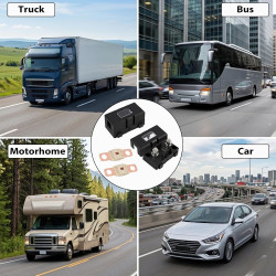 2 Pièces Fusibles Midi 80A et Porte-Fusibles ANS, Fusible Voiture, Haute Tension 12V-58V, Compatible avec Voitures, Camions, Véh