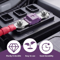 3 Pièces Fusibles Midi 200A, Fusible Voiture, Haute Tension 12V-58V, Compatible avec Voitures, Camions, Véhicules de Constructio