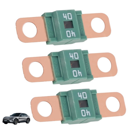 3 Pièces Fusibles Midi 40A, Fusible Voiture, Haute Tension 12V-58V, Compatible avec Voitures, Camions, Véhicules de Construction