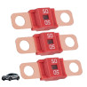 3 Pièces Fusibles Midi 50A, Fusible Voiture, Haute Tension 12V-58V, Compatible avec Voitures, Camions, Véhicules de Construction
