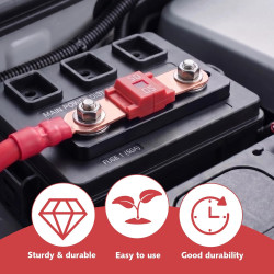 3 Pièces Fusibles Midi 50A, Fusible Voiture, Haute Tension 12V-58V, Compatible avec Voitures, Camions, Véhicules de Construction