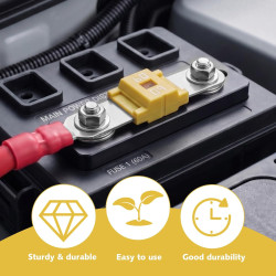 3 Pièces Fusibles Midi 60A, Fusible Voiture, Haute Tension 12V-58V, Compatible avec Voitures, Camions, Véhicules de Construction