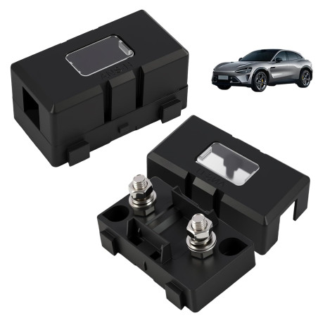 2 Pièces Porte-Fusibles ANS, Fusible Voiture, Haute Tension 12V-58V, Compatible avec Voitures, Camions, Véhicules de Constructio