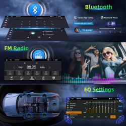Autoradio 1 din bleutooth avec sans fil carplay et android auto - 6,86 pouces hd ecran tactile,wireless autoradio avec caméra de