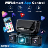 Caméra embarquée à 360°, 4 canaux, Wi-FI 5G et contrôle Via Application, GEMEK 2K Avant et arrière, intérieur, Gauche et Droite 