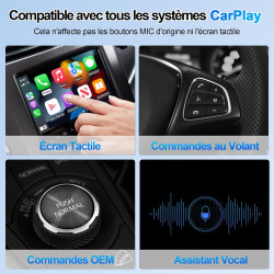 Adaptateur Carplayy sans Fil, Mini clé USB Carplayy sans Fil, Plug and Play, Compatible avec Les Voitures fonctionnant sous iOS 