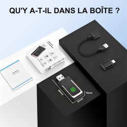 Adaptateur Carplayy sans Fil, Mini clé USB Carplayy sans Fil, Plug and Play, Compatible avec Les Voitures fonctionnant sous iOS 