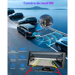 Essgoo écran carplay voiture 10,26 pouces avec caméra de recul prend en charge a-pple carplay & android auto,gps,fm, mirror link