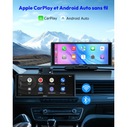 ESSGOO Écran Carplay Voiture, Supporte A-pple Carplay sans Fil et Android Auto, Écran Tactile IPS de 10.26 Pouces avec Capteur d