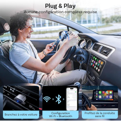 OTTOCAST Adaptateur CarPlay sans Fil et Android Auto 2 en 1, Mini Nova 2026 Adaptateur CarPlay Wireless, Compatible ChatGPT Gemi
