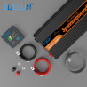 EDECOA Convertisseur 24v 220v Pur Sinus 2000w avec écran LCD 2X USB et télécommande Transformateur de Camion Onduleur 24v 230 Pu