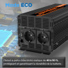EDECOA Convertisseur 24V 220V Pur Sinus 2000W Fonction ECO pour Camion Camping-Car Van Compatible Panneau Solaire Isolation Galv