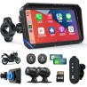 Wonvon écran motorcycle carplay avec android auto – 6,25” gps étanche pantalla para moto apple carplay système de navigation pou