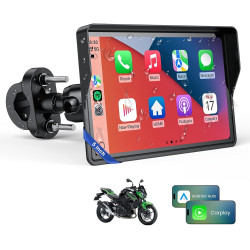 Wonvon 5 pouces carplay para motocicleta sistema de navegación gps con apple carplay android auto pantalla portátil con doble bl