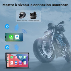 Wonvon 5 pouces carplay para motocicleta sistema de navegación gps con apple carplay android auto pantalla portátil con doble bl