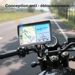 Wonvon 5 pouces carplay para motocicleta sistema de navegación gps con apple carplay android auto pantalla portátil con doble bl