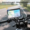 Wonvon 5 pouces carplay para motocicleta sistema de navegación gps con apple carplay android auto pantalla portátil con doble bl