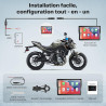 Wonvon 5 pouces carplay para motocicleta sistema de navegación gps con apple carplay android auto pantalla portátil con doble bl