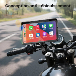 Écran motorcycle carplay avec android auto – 5” gps étanche, pantalla para moto, apple carplay, système de navigation pour moto,