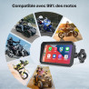 Wonvon carplay 6.25 pouces système de navigation gps pour moto avec apple carplay et android auto écran portable avec double ble