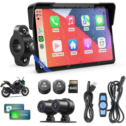 Wonvon écran motorcycle carplay avec android auto – 7” gps étanche, pantalla para moto, apple carplay, système de navigation pou