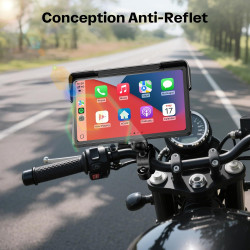 Wonvon écran motorcycle carplay avec android auto – 7” gps étanche, pantalla para moto, apple carplay, système de navigation pou
