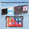 Wonvon écran motorcycle carplay avec android auto – 7” gps étanche, pantalla para moto, apple carplay, système de navigation pou