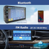 Autoradio 2 DIN avec Carplay et Android Auto - Écran Tactile 7 Pouces avec caméra de recul, Mirror Link, USB/AUX/FM, adapté aux 
