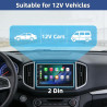 Autoradio 2 DIN avec Carplay et Android Auto - Écran Tactile 7 Pouces avec caméra de recul, Mirror Link, USB/AUX/FM, adapté aux 