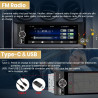 Junsun autoradio 1 din écran tactile 6,36" avec carplay & android auto, bleutooth, gps, fm, charge type-c, 2 usb, microphone, ég
