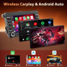 Autoradio pour vw golf 5 golf 6 polo touran passat tiguan skoda touran eos, apple carplay et android auto sans fil, écran 7 pouc