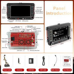 Autoradio pour vw golf 5 golf 6 polo touran passat tiguan skoda touran eos, apple carplay et android auto sans fil, écran 7 pouc