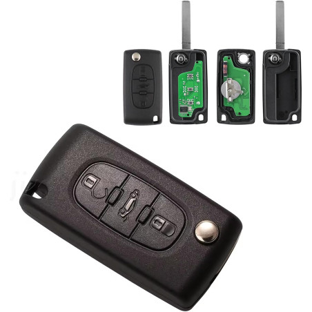 FSK 433MHz Coques de Clé Télécommandes avec Lame VA2 CE0523 PCF7941(ID46) Circuit pour Peugeot 207 308 308 SW 407 607 Expert RCZ