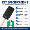 FSK 433MHz Coques de Clé Télécommandes avec Lame VA2 CE0523 PCF7941(ID46) Circuit pour Peugeot 207 308 308 SW 407 607 Expert RCZ